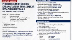 Pembentukan Pengurus Karang Taruna Tunas Mekar, Wujudkan Peran Aktif Pemuda Desa Sungai Keranji